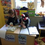 Receptionists busy at work